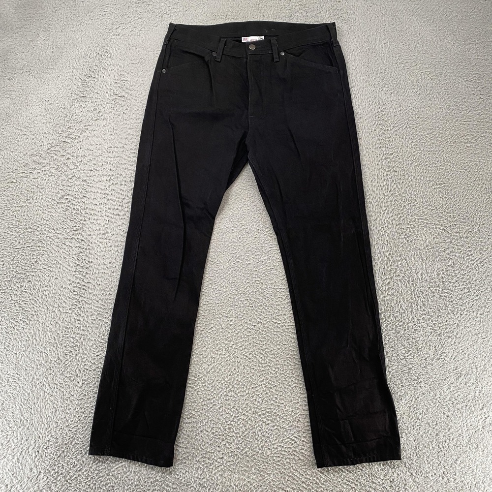 Topo Designs Jeans Mens 34x32 Black Straight Fit 100% Cotton Denim Made USA